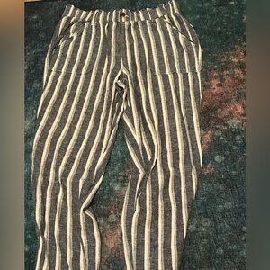 STRIPED LINEN PANTS SIZE LARGE